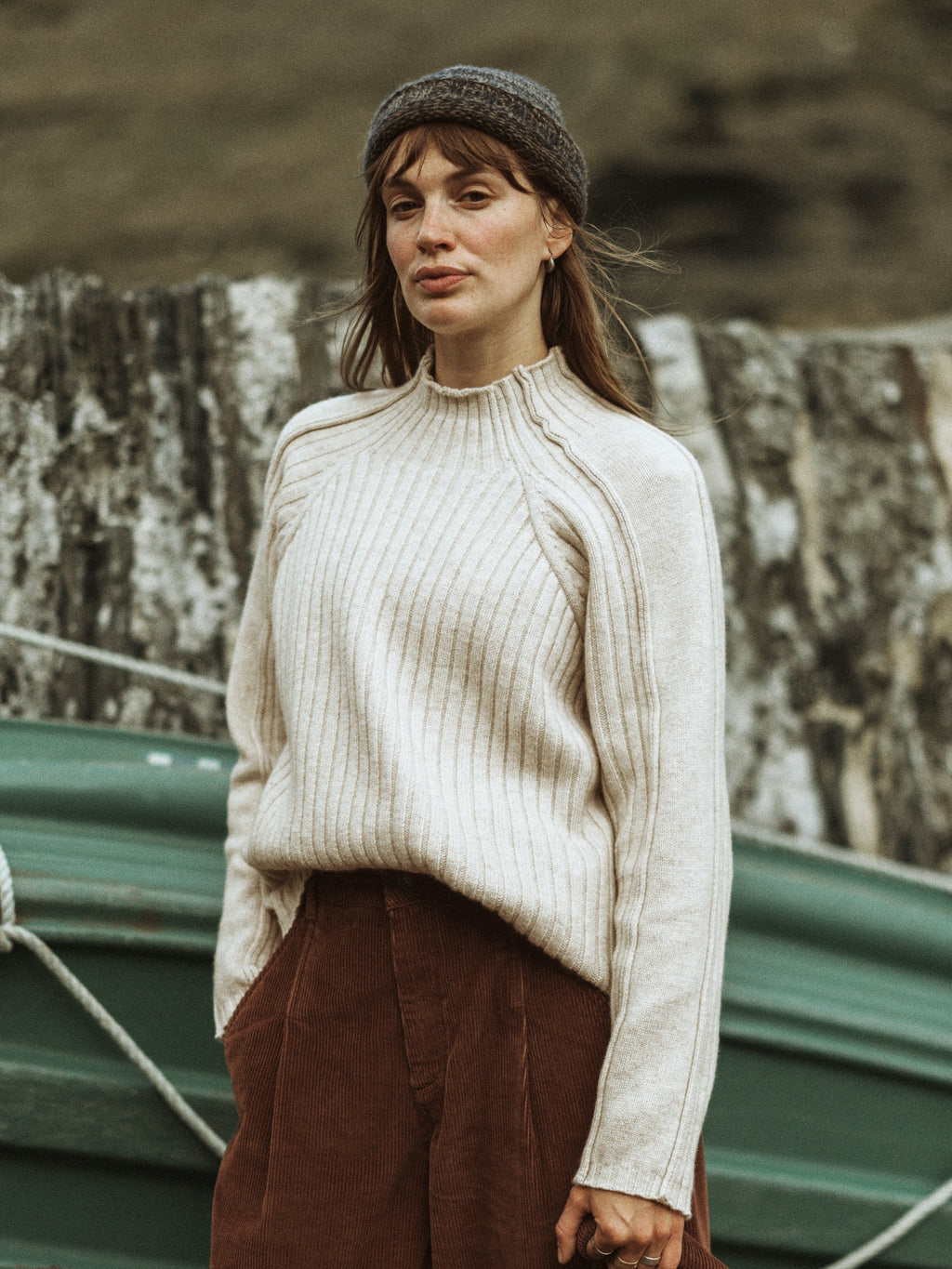 Women's Breakwater High Neck Ribbed Jumper