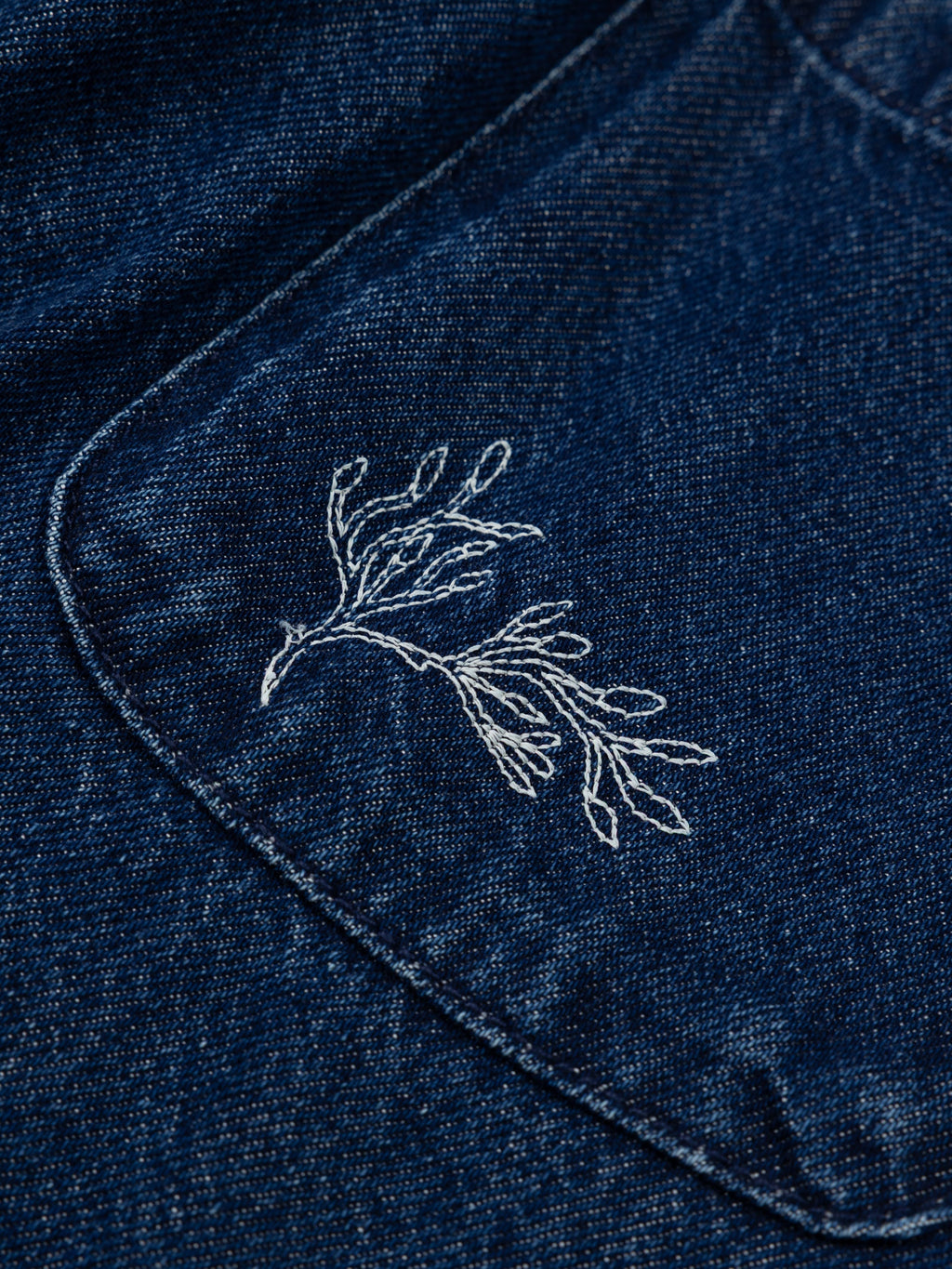 Women's Floral Marine Denim Shirt