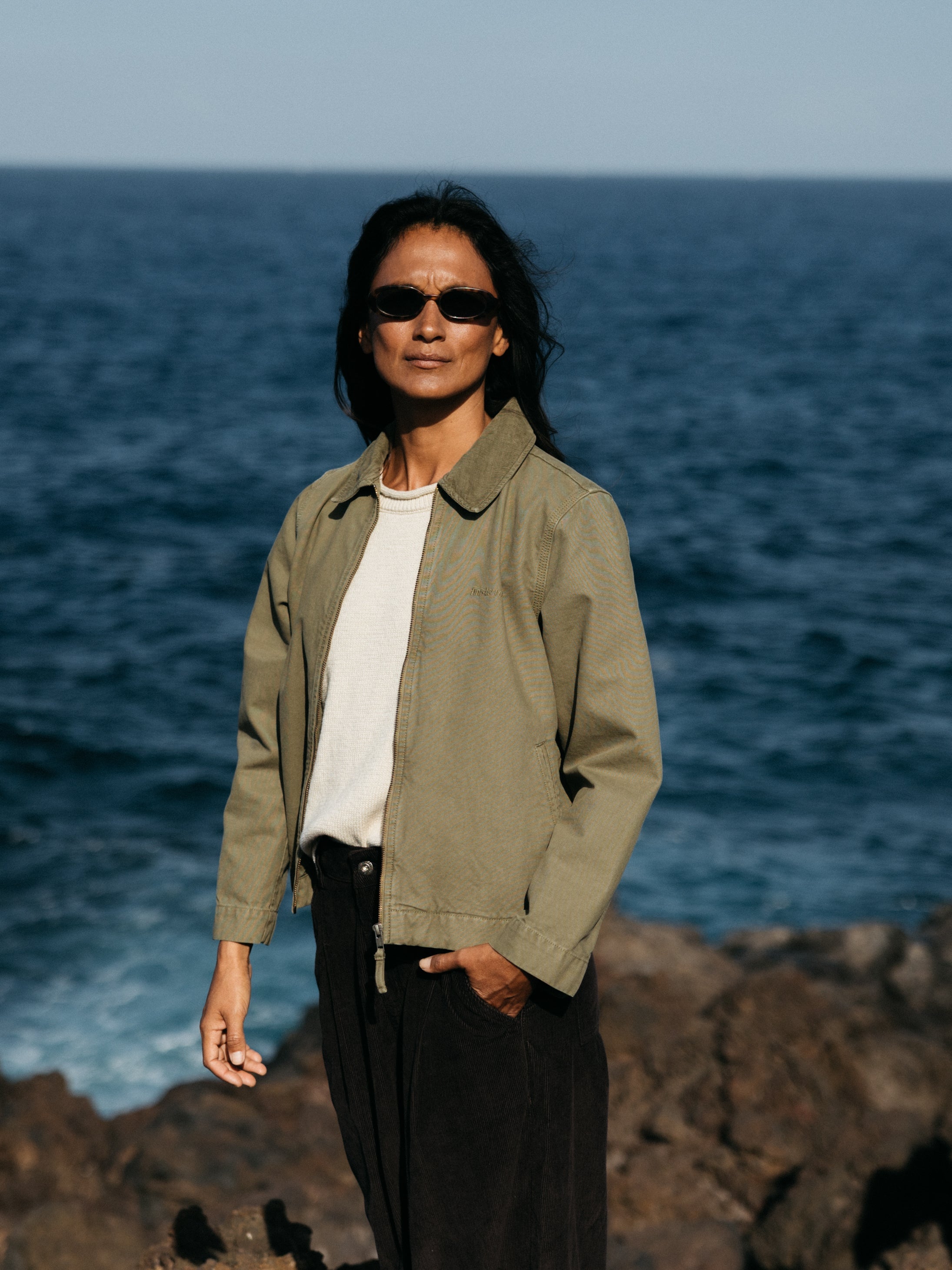 Women's Beau Canvas Zip Up Jacket