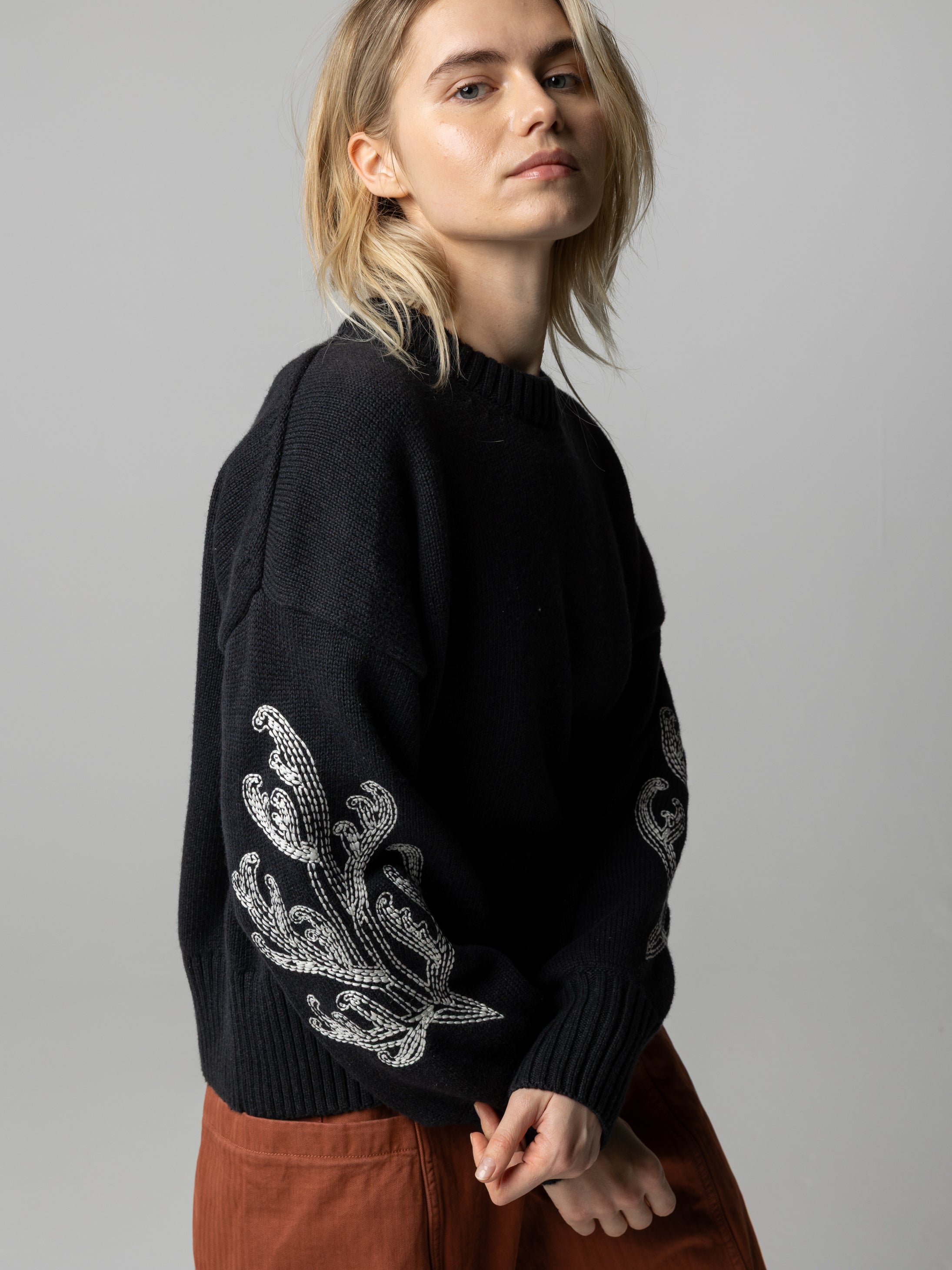 Women's Floral Marine Jumper