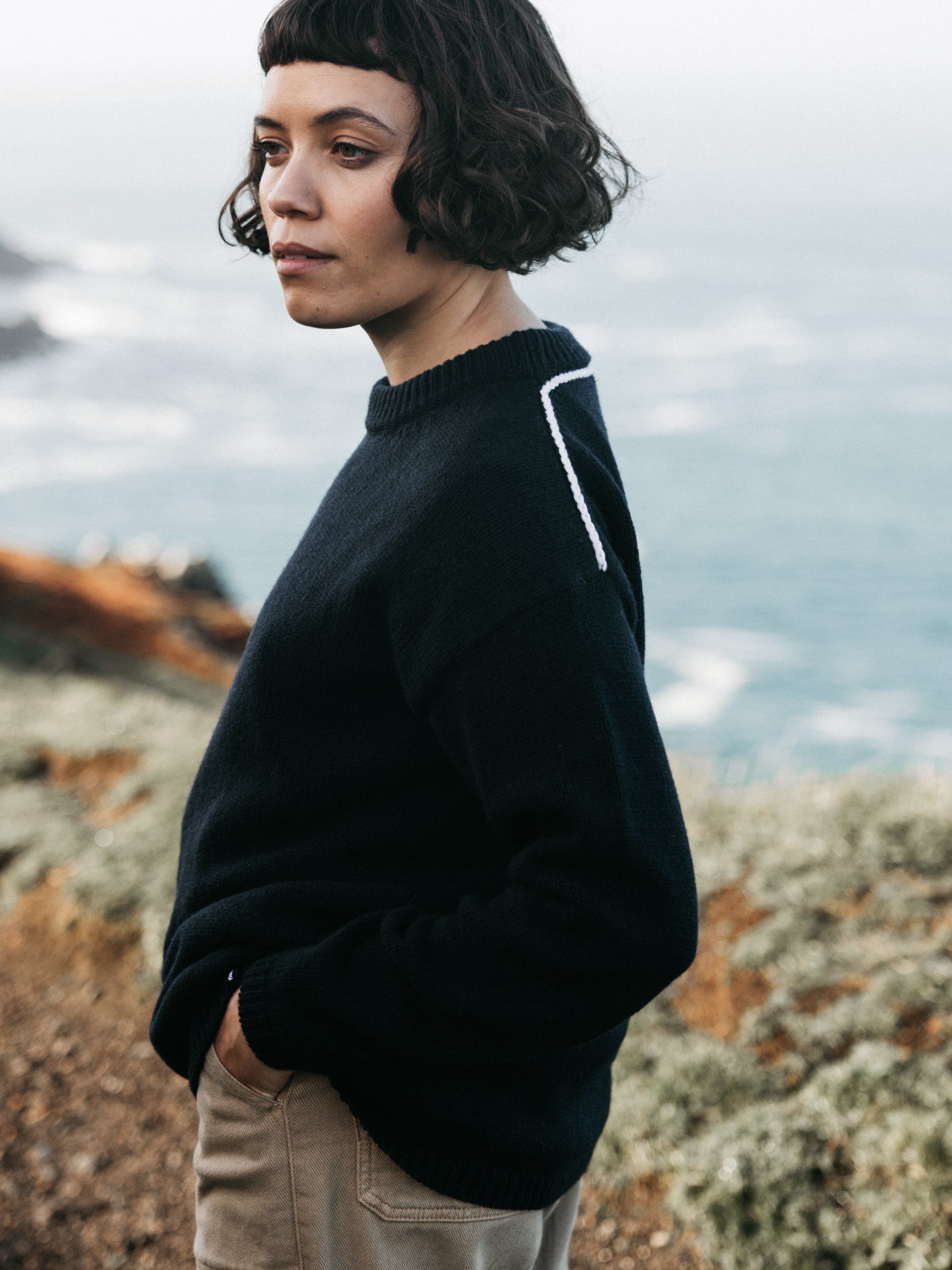 Women's Eva Contrast Stitch Jumper