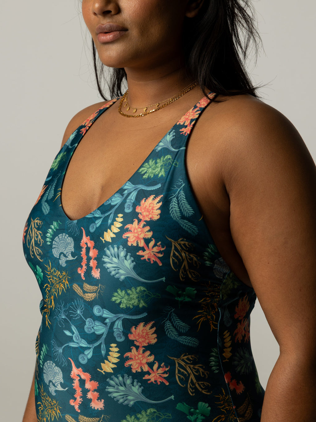 Women's Senara V-Neck Printed Swimsuit