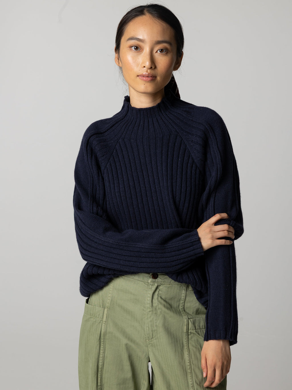 Women's Breakwater High Neck Ribbed Jumper