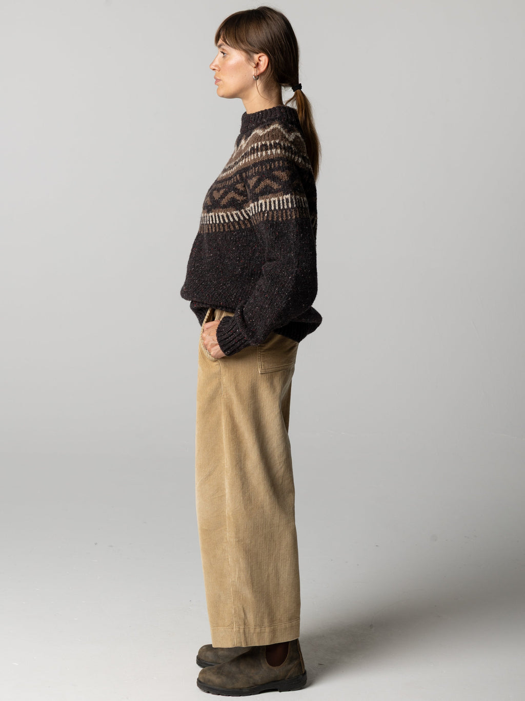 Women's Porth Fair Isle Yoke Jumper